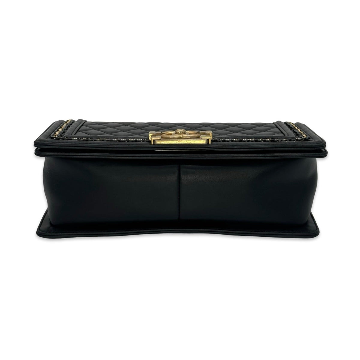 Chanel Quilted Lambskin Chain Around Medium Boy Bag