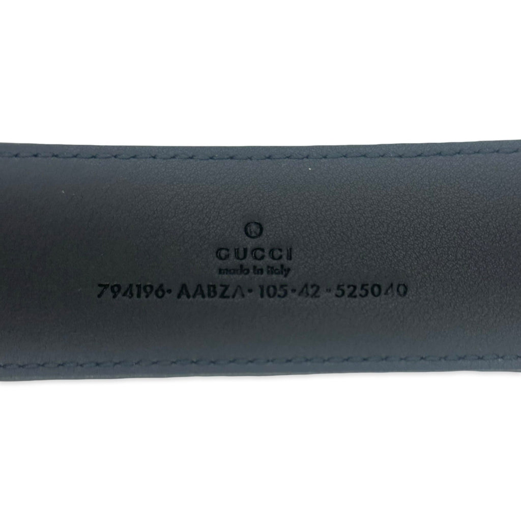 Gucci GG Embossed Leather Interlocking GG Belt
