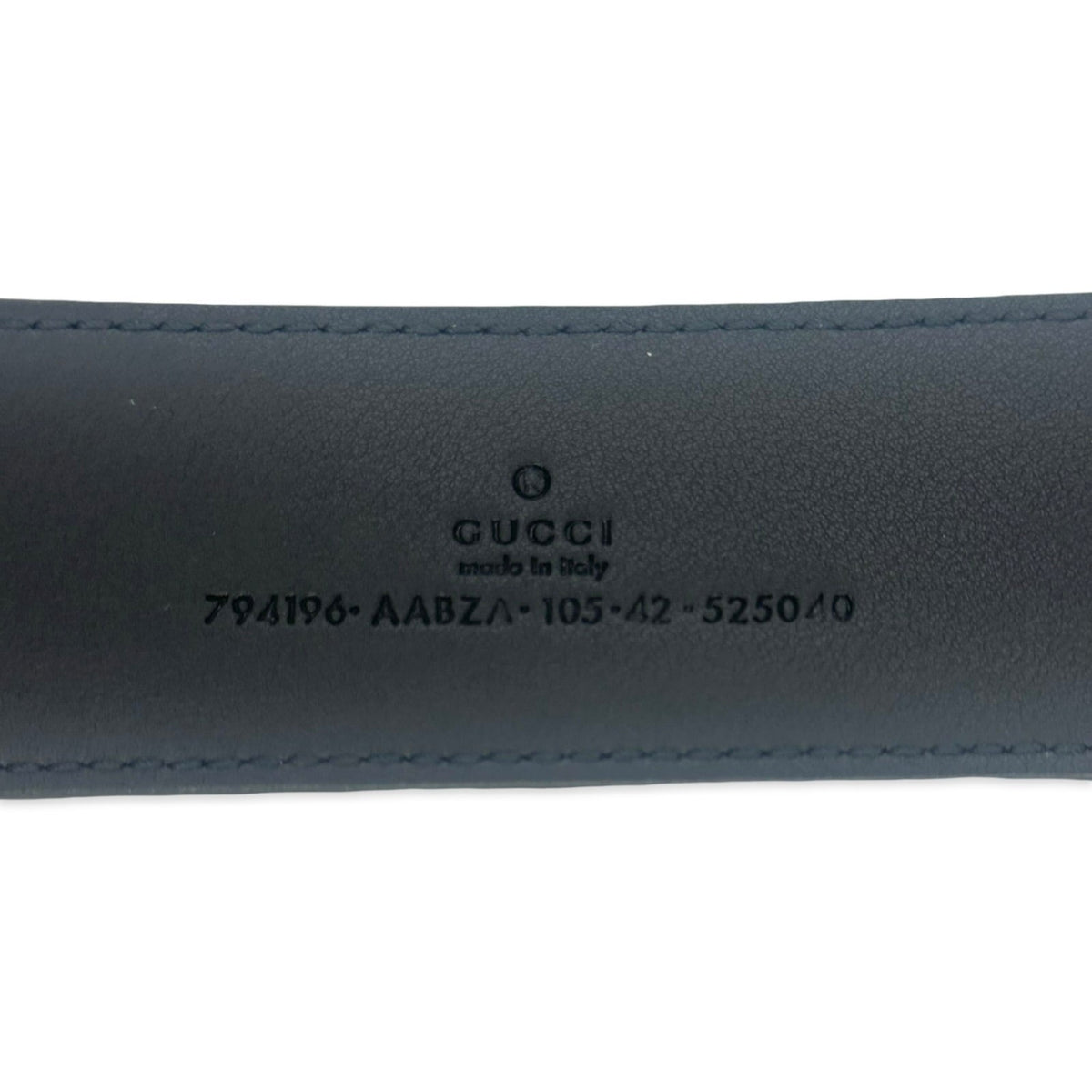 Gucci GG Embossed Leather Interlocking GG Belt
