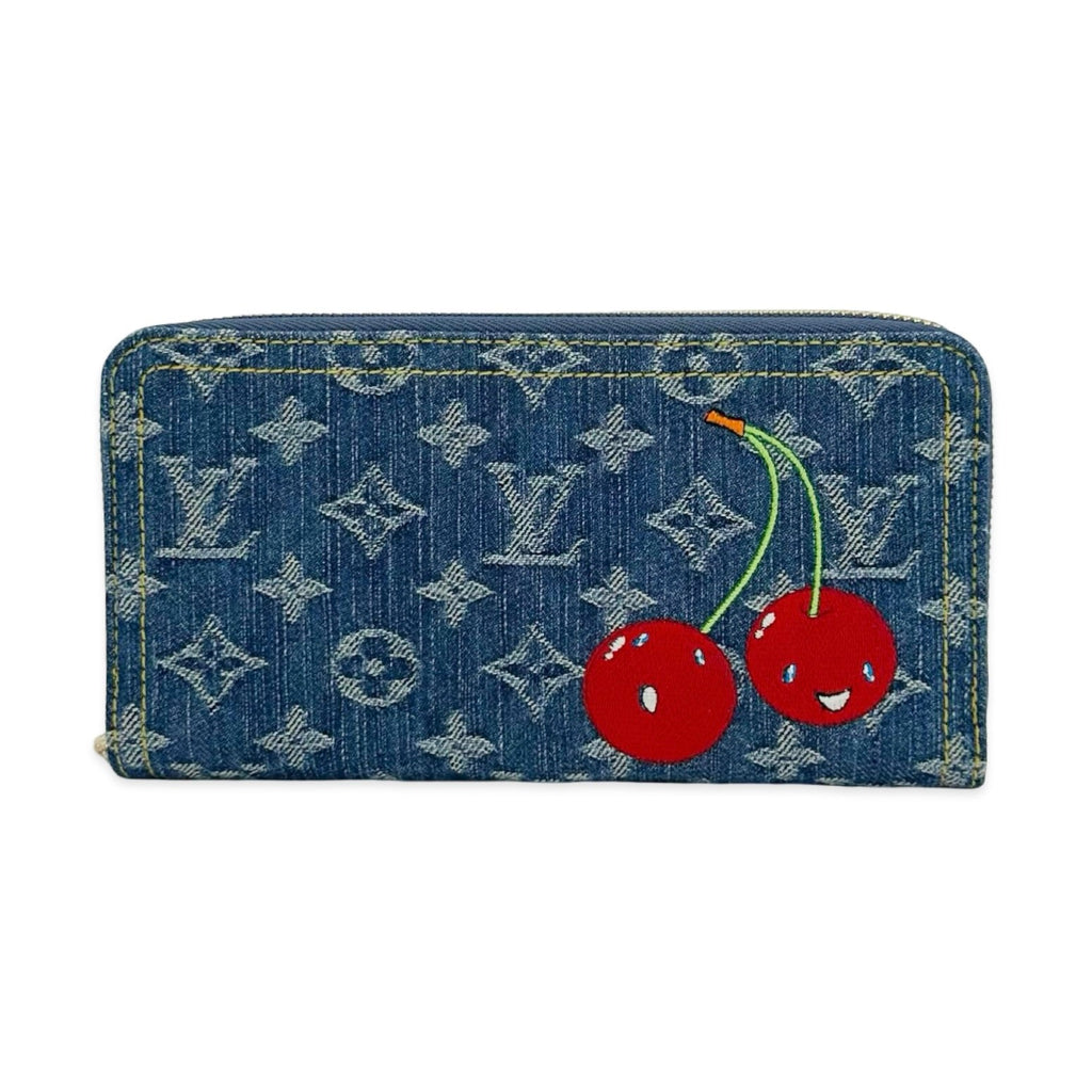 Louis Vuitton Monogram Denim Cherries Zippy Wallet