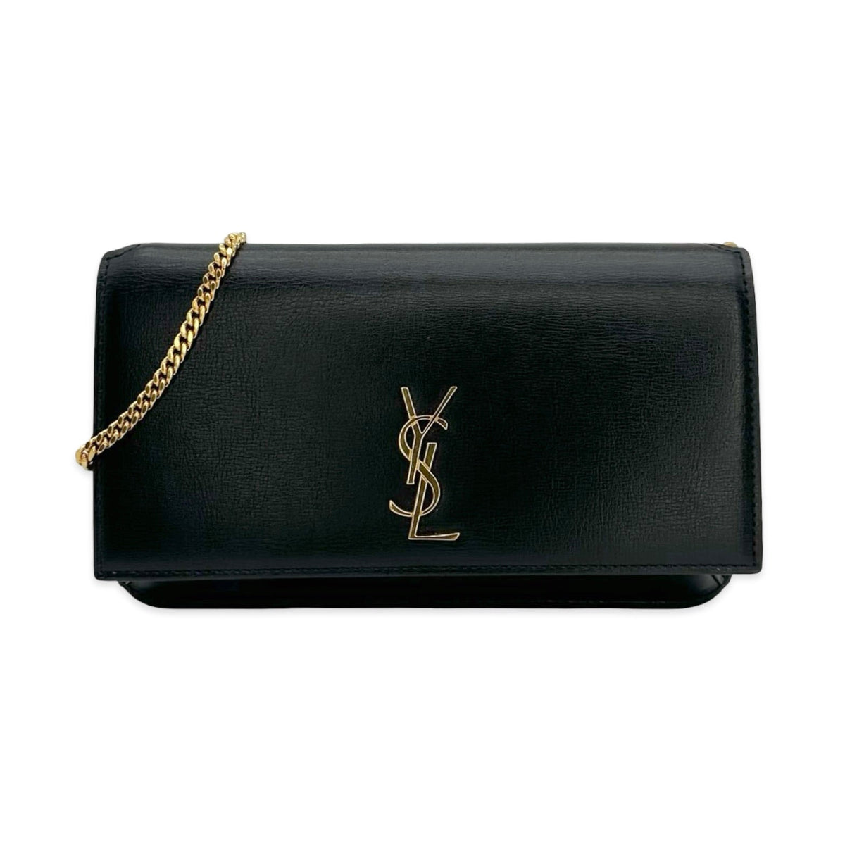 Saint Laurent Calfskin Leather Crossbody Phone Case
