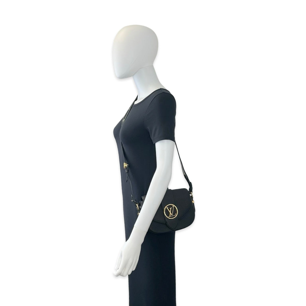 Louis Vuitton Grained Calfskin Pont 9 Crossbody