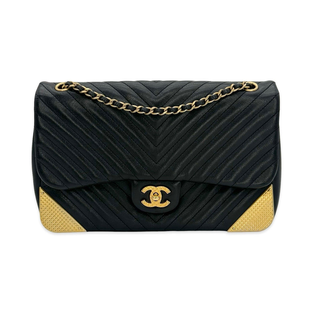 Chanel Chevron Quilted Calfskin Rock the Corner Single Flap