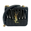 Saint Laurent Quilted Patent Leather Vicky Chain Flap Bag