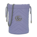Gucci Quilted Calfskin GG Marmont Mini Bucket Bag
