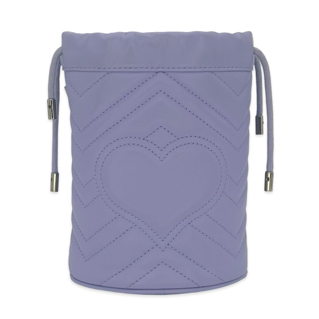 Gucci Quilted Calfskin GG Marmont Mini Bucket Bag