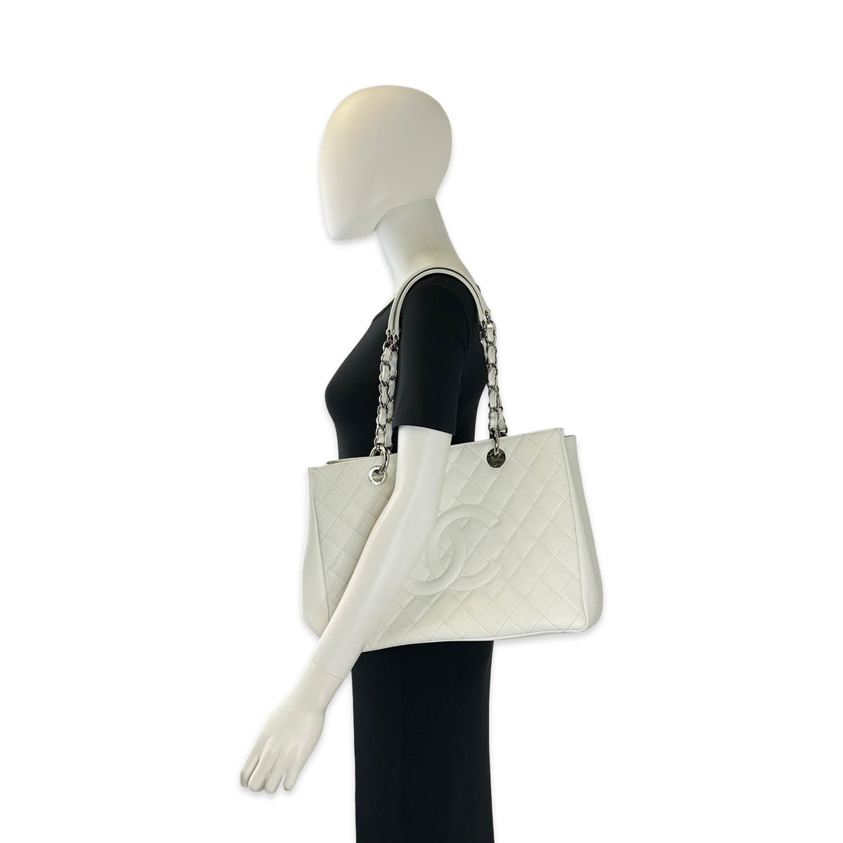 Chanel Quilted Caviar Grand Shopping Tote