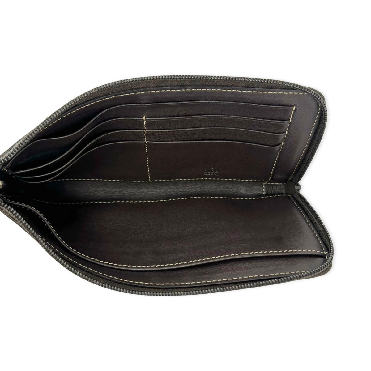 Gucci GG Supreme Long Zip Around Wallet
