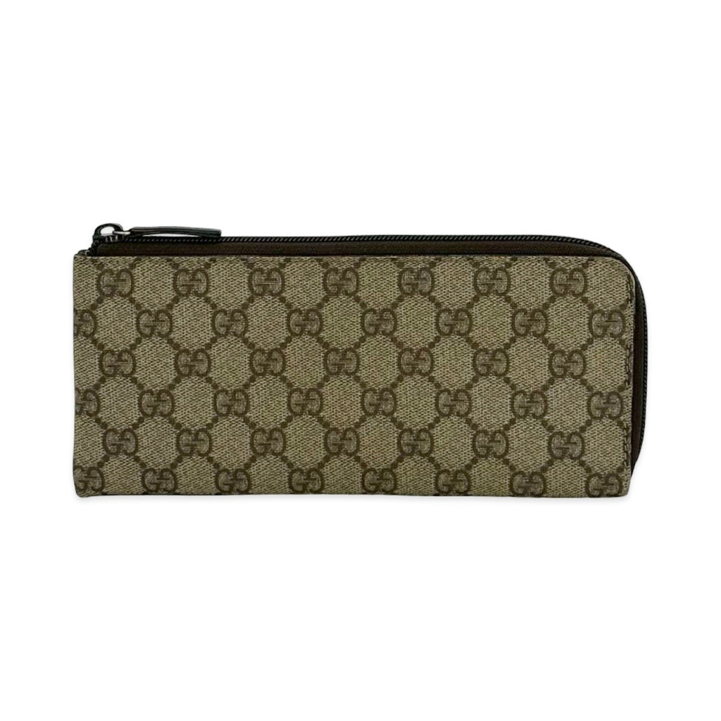 Gucci GG Supreme Long Zip Around Wallet