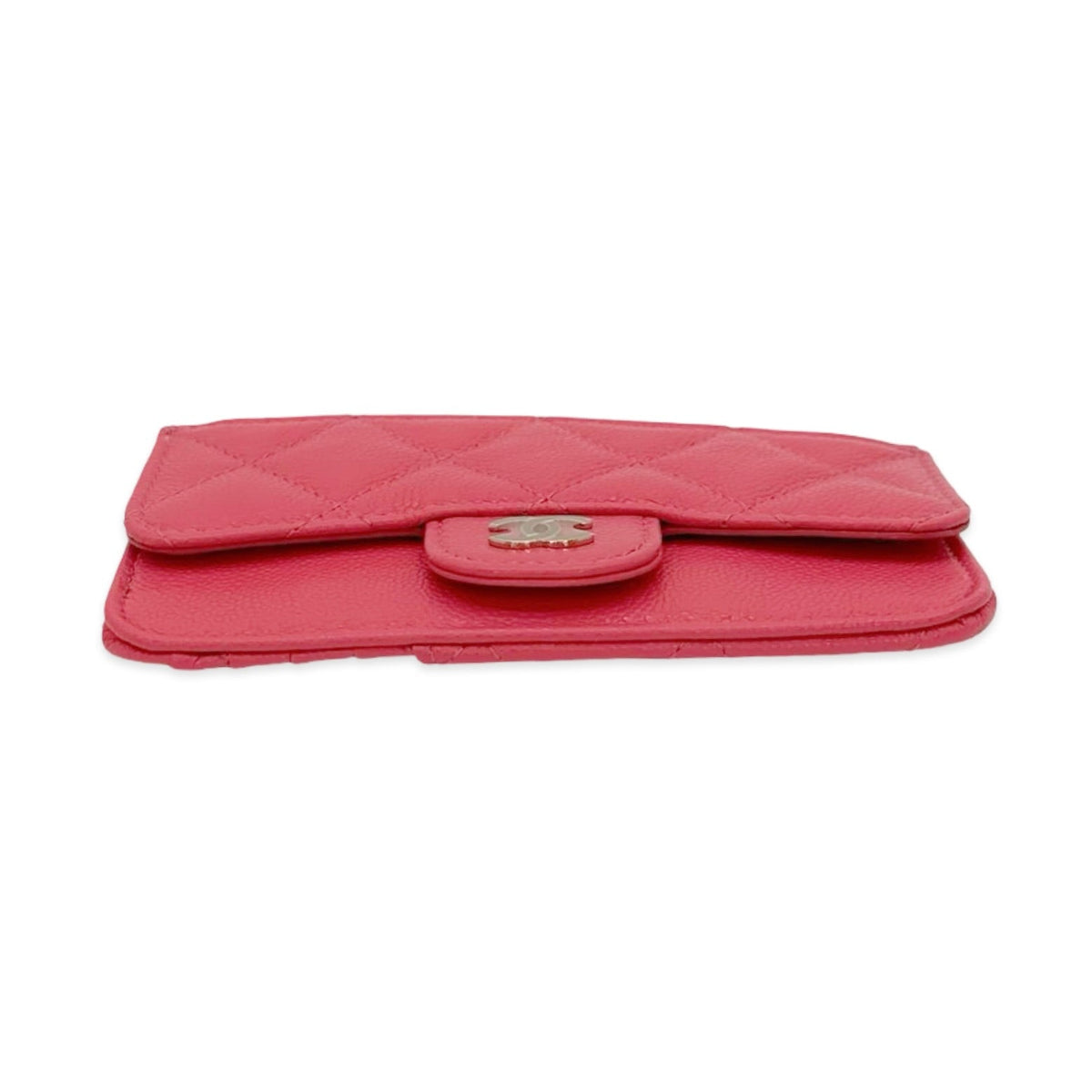 Chanel Quilted Caviar Zip Flap Card Holder
