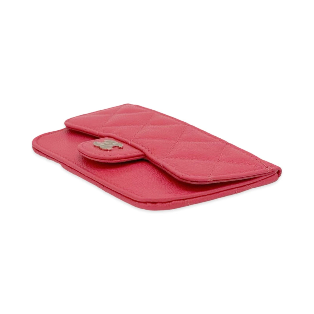 Chanel Quilted Caviar Zip Flap Card Holder