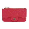 Chanel Quilted Caviar Zip Flap Card Holder