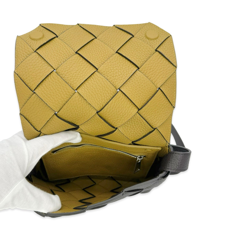 Bottega Veneta Intrecciato Grained Diago Small Messenger Bag
