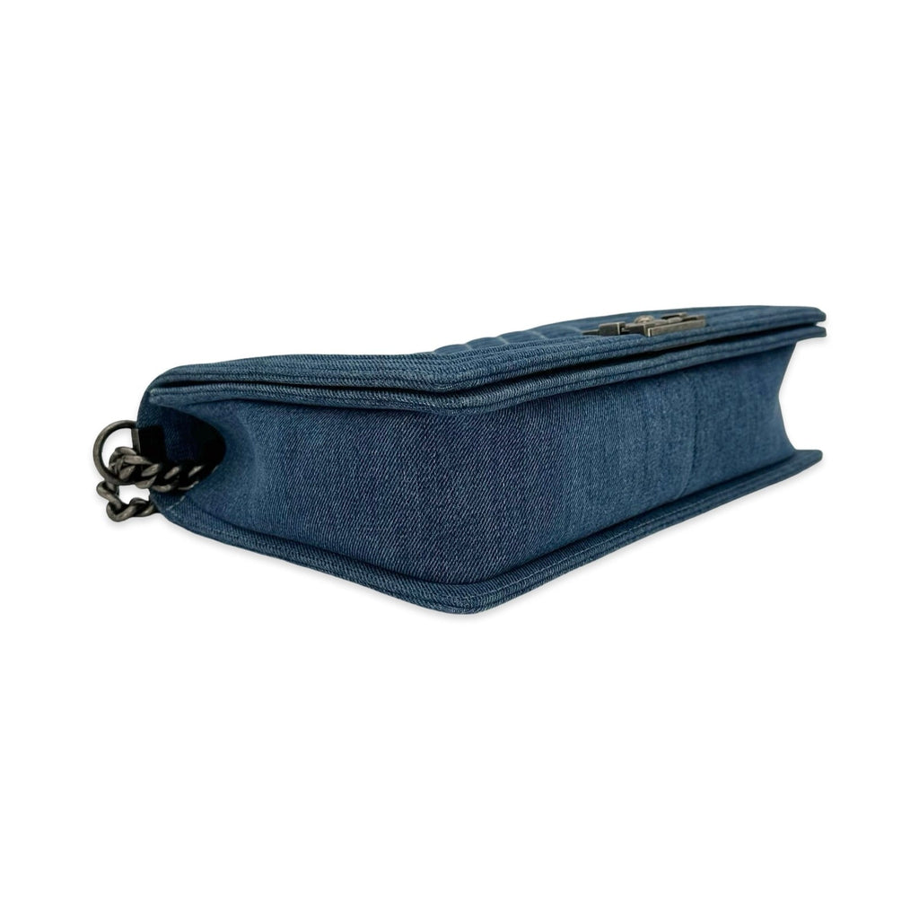 Chanel Quilted Denim Large Boy Bag