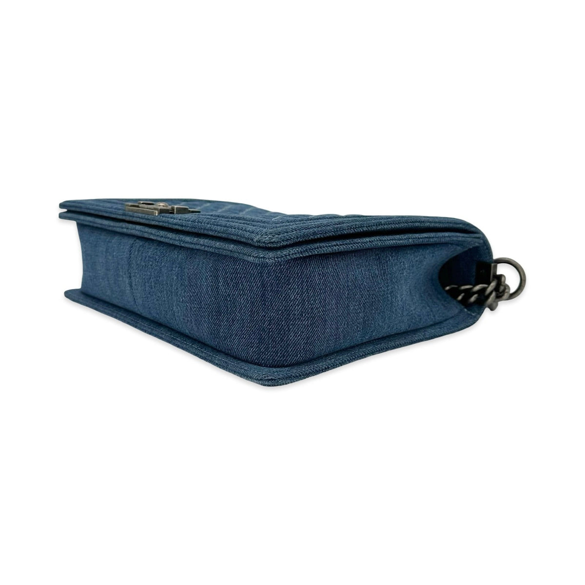 Chanel Quilted Denim Large Boy Bag