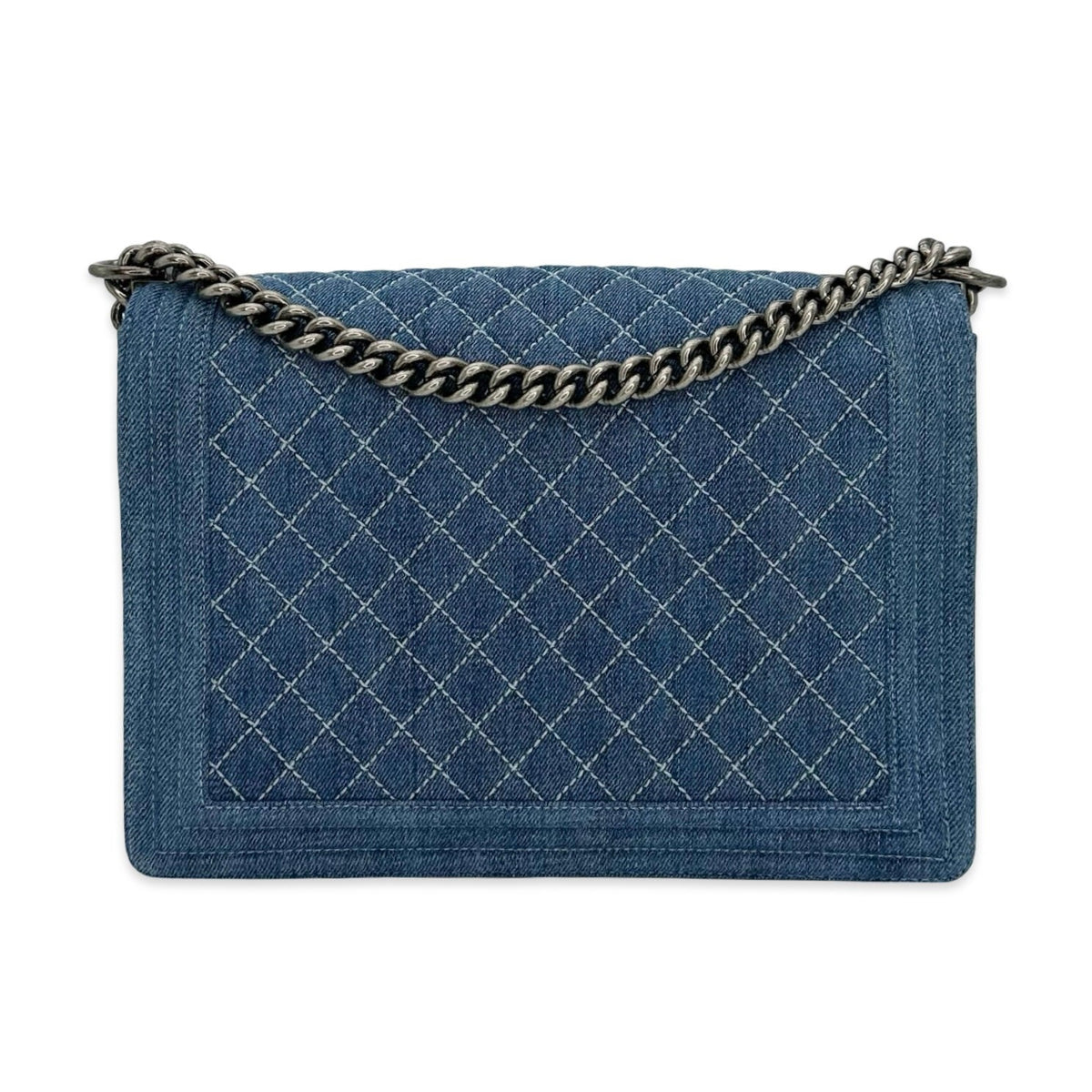 Chanel Quilted Denim Large Boy Bag