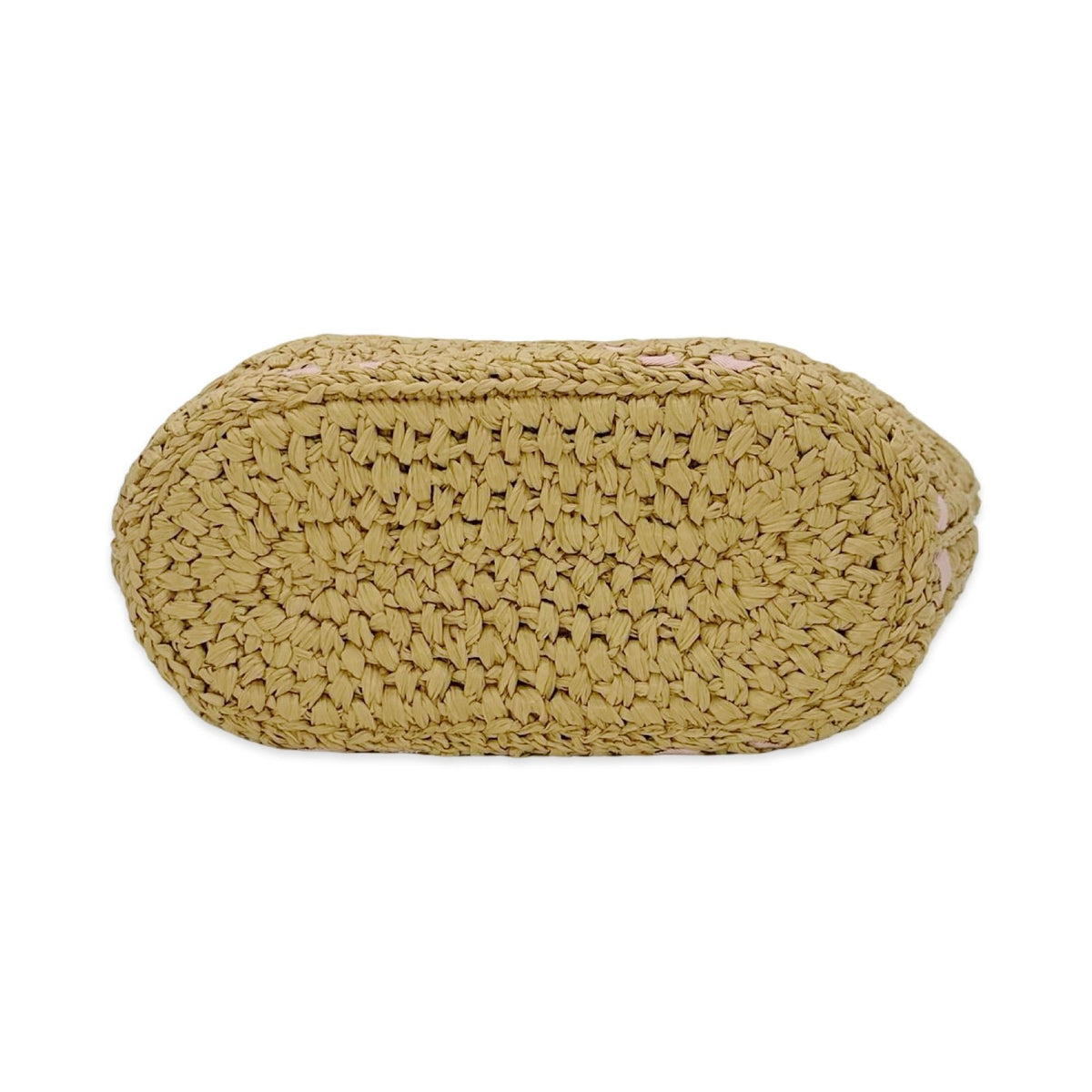 Chanel Woven Grosgrain Ribbon Raffia Shopping Tote