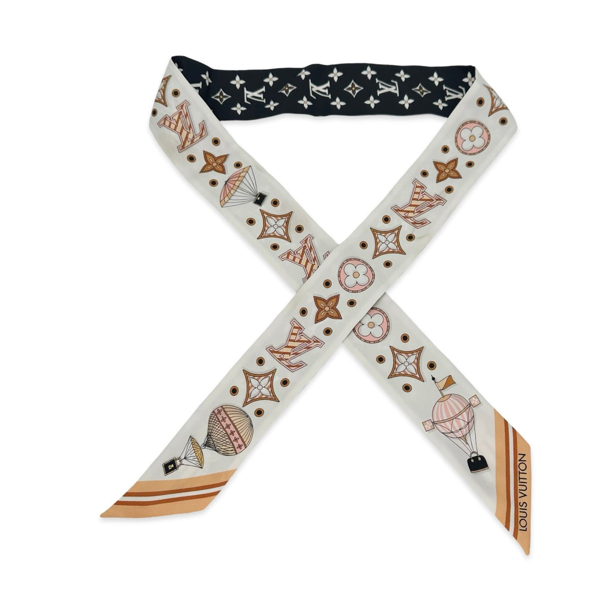 Louis Vuitton Silk From the Cloud BB Bandeau Scarf