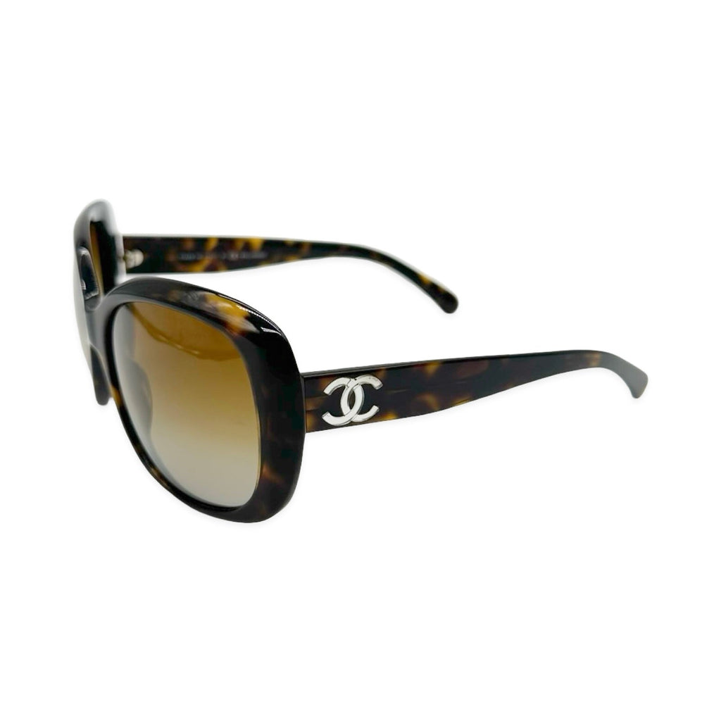 Chanel Tortoiseshell Square CC Sunglasses