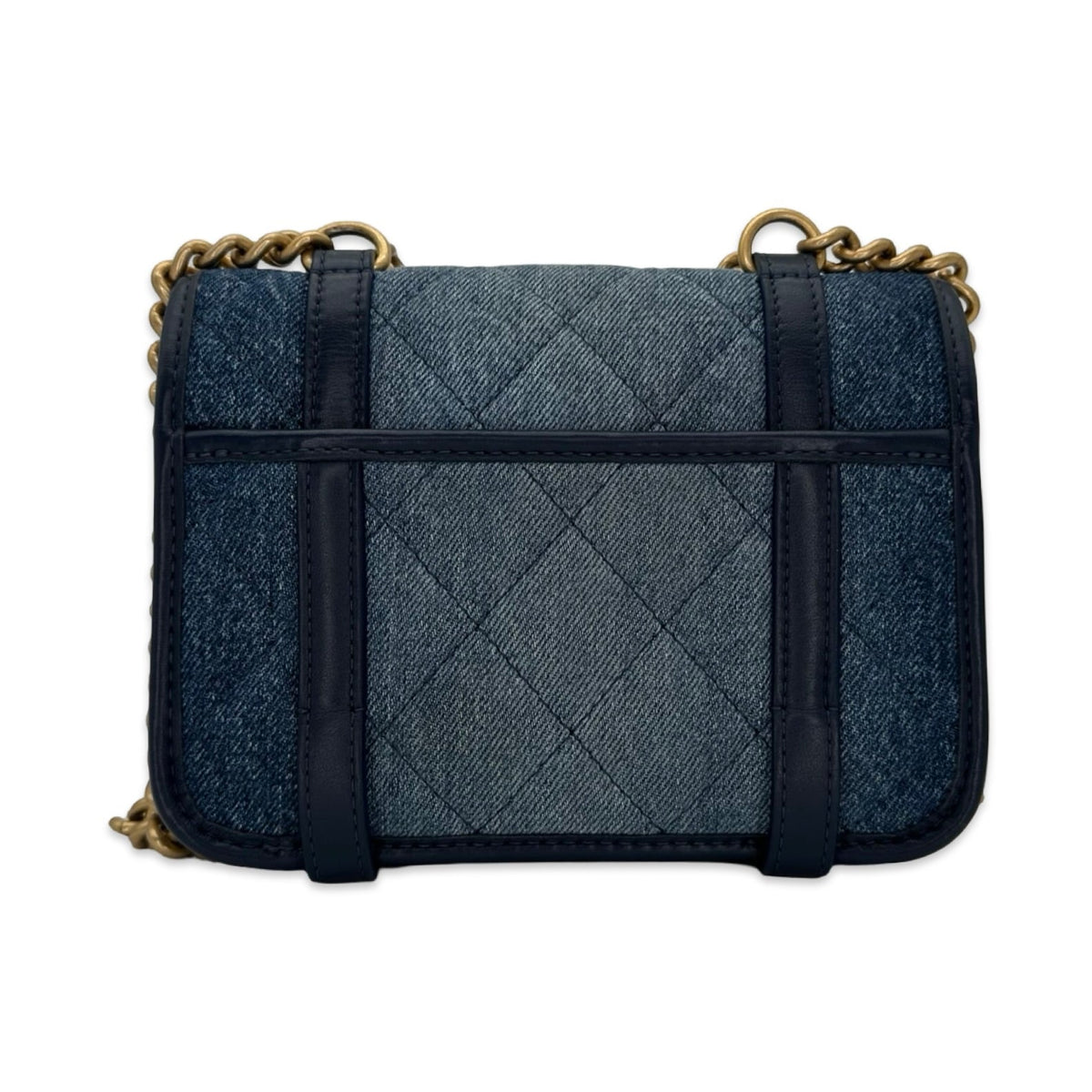 Chanel Quilted Denim Mini Lucky Charms Messenger Flap