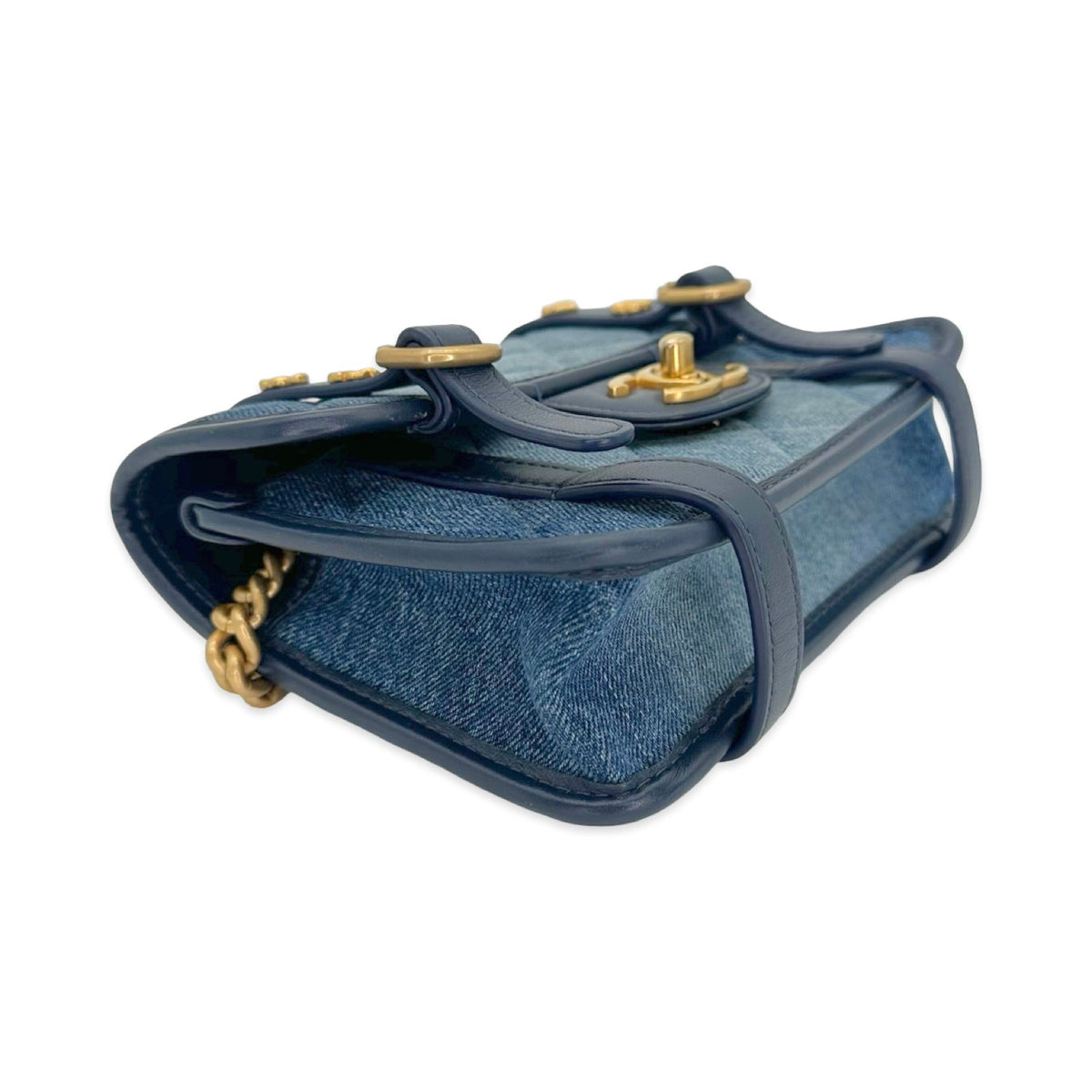 Chanel Quilted Denim Mini Lucky Charms Messenger Flap