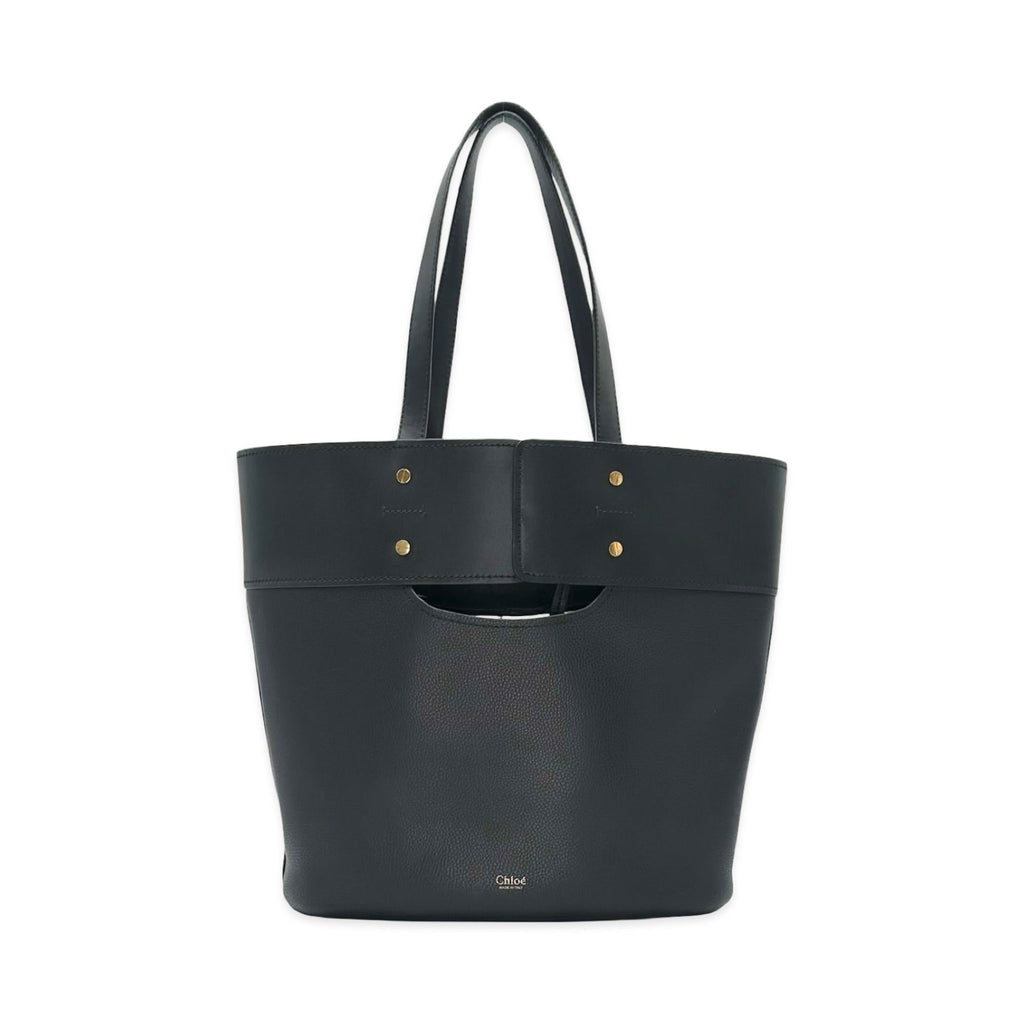 Chloe Calfskin Medium Aby Padlock Oversized Tote