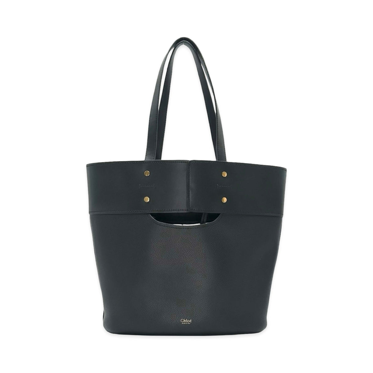 Chloe Calfskin Medium Aby Padlock Oversized Tote
