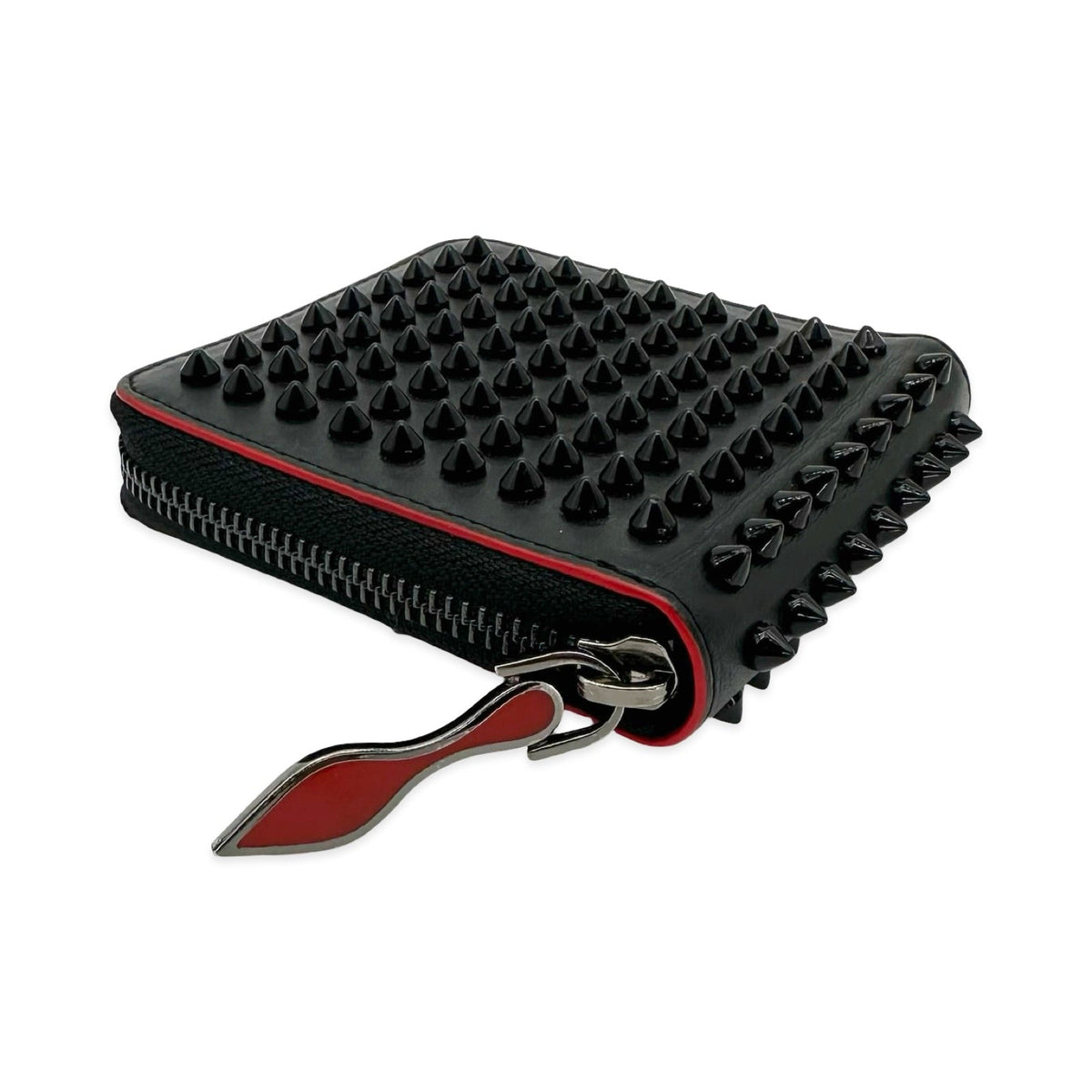 Christian Louboutin Panettone Spiked Compact Zip Wallet