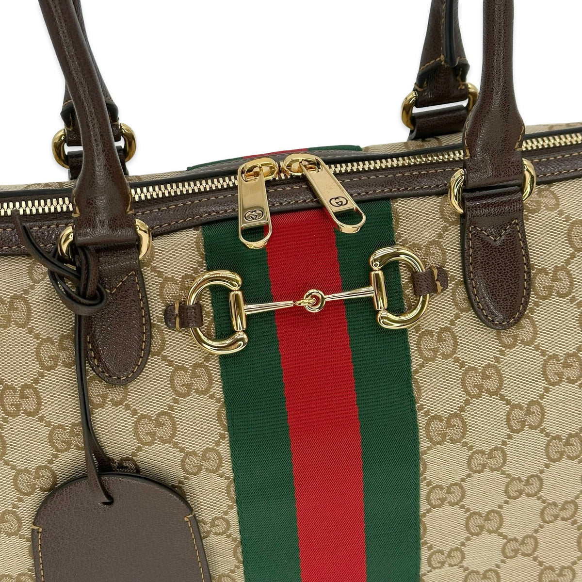Gucci GG Canvas Horsebit Large Borsetto Boston