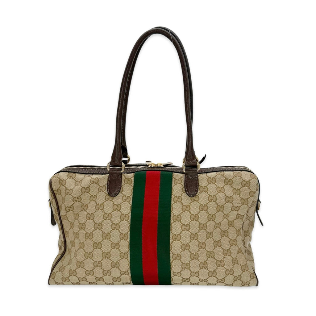 Gucci GG Canvas Horsebit Large Borsetto Boston