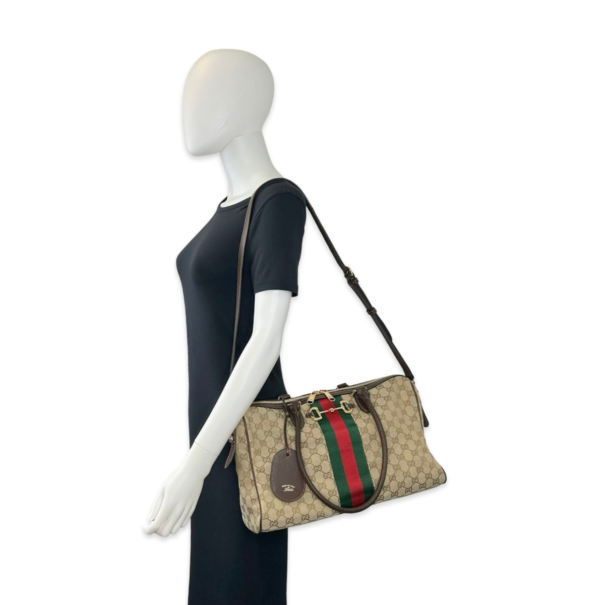Gucci GG Canvas Horsebit Large Borsetto Boston